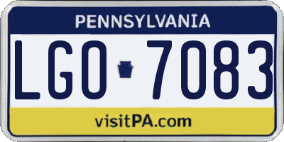 PA license plate LGO7083