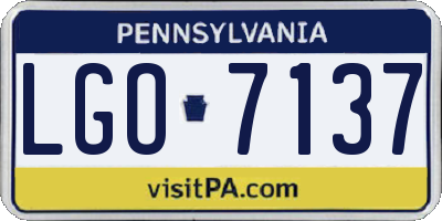 PA license plate LGO7137