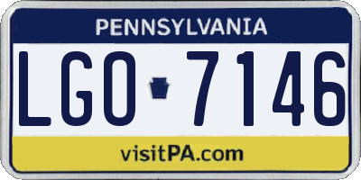 PA license plate LGO7146