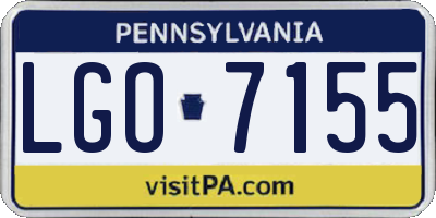 PA license plate LGO7155