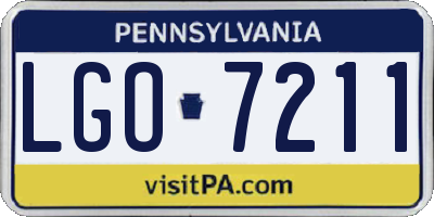 PA license plate LGO7211