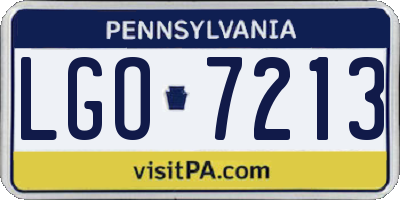 PA license plate LGO7213