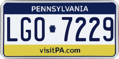 PA license plate LGO7229