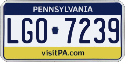 PA license plate LGO7239