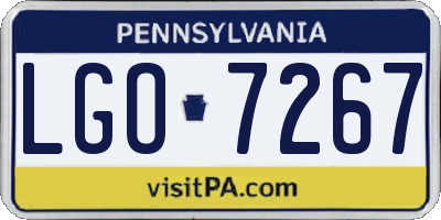 PA license plate LGO7267