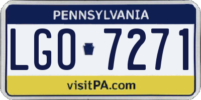 PA license plate LGO7271