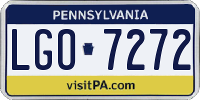 PA license plate LGO7272