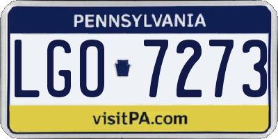 PA license plate LGO7273