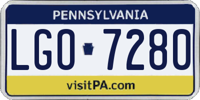 PA license plate LGO7280