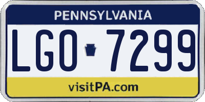 PA license plate LGO7299