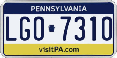 PA license plate LGO7310