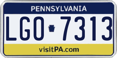 PA license plate LGO7313