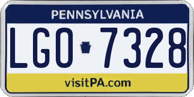 PA license plate LGO7328