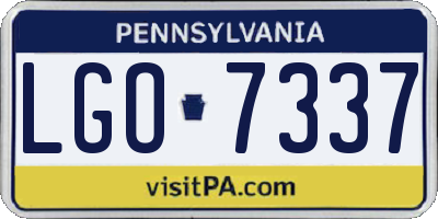 PA license plate LGO7337