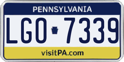 PA license plate LGO7339