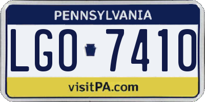 PA license plate LGO7410