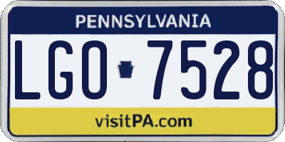 PA license plate LGO7528