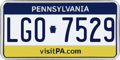 PA license plate LGO7529