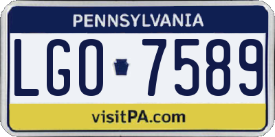 PA license plate LGO7589