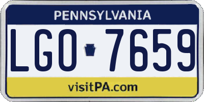 PA license plate LGO7659