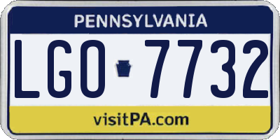 PA license plate LGO7732
