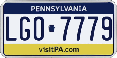 PA license plate LGO7779