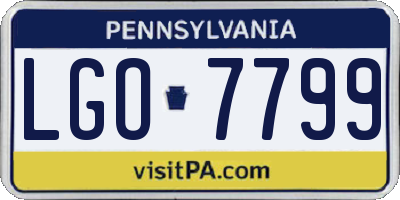PA license plate LGO7799