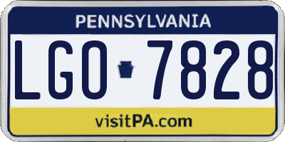 PA license plate LGO7828
