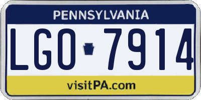 PA license plate LGO7914