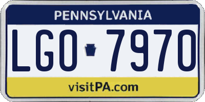 PA license plate LGO7970