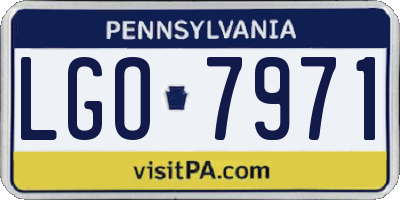 PA license plate LGO7971