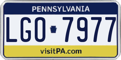 PA license plate LGO7977