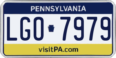 PA license plate LGO7979