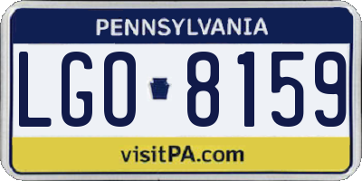 PA license plate LGO8159