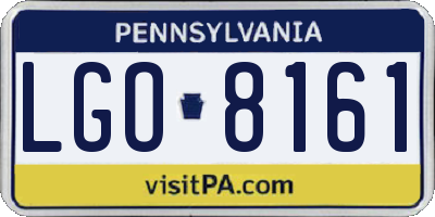 PA license plate LGO8161