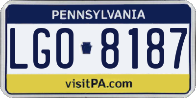 PA license plate LGO8187