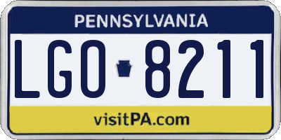 PA license plate LGO8211