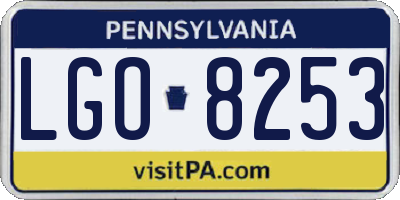 PA license plate LGO8253