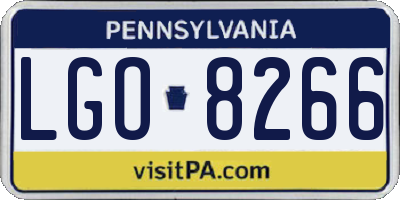 PA license plate LGO8266