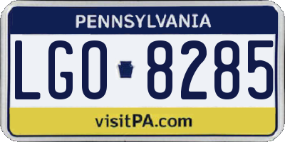 PA license plate LGO8285