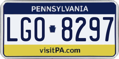 PA license plate LGO8297