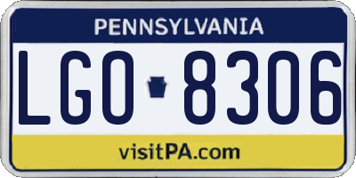 PA license plate LGO8306