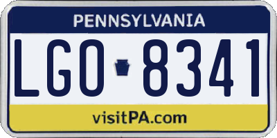 PA license plate LGO8341