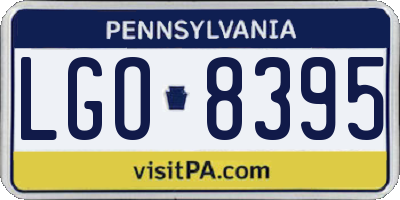 PA license plate LGO8395