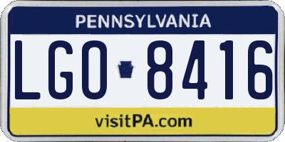 PA license plate LGO8416