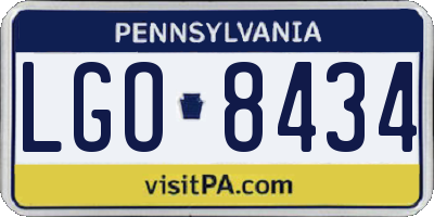 PA license plate LGO8434