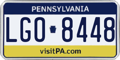 PA license plate LGO8448