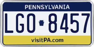 PA license plate LGO8457