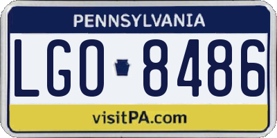 PA license plate LGO8486