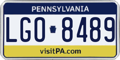PA license plate LGO8489